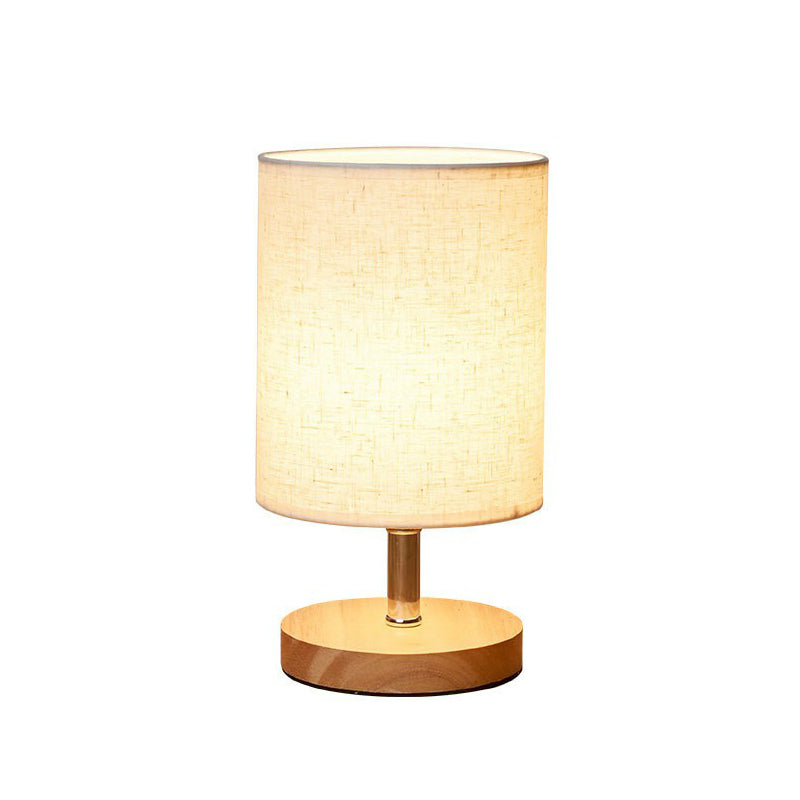 Elegant Fabric Shade Table Lamp | Wooden Base & Ambient Lighting 4