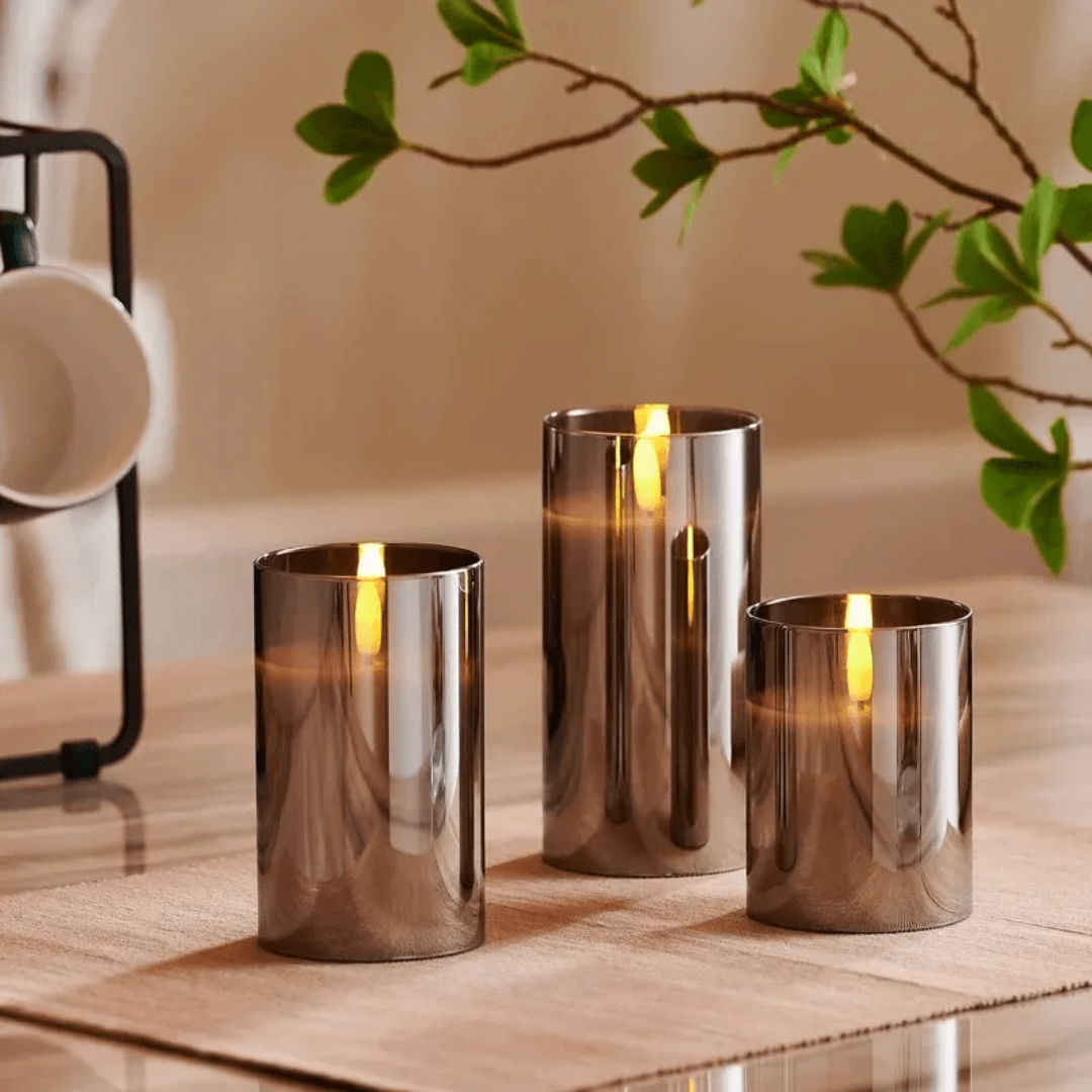 Elegant Flameless Candle Set | Realistic Flickering Light 2