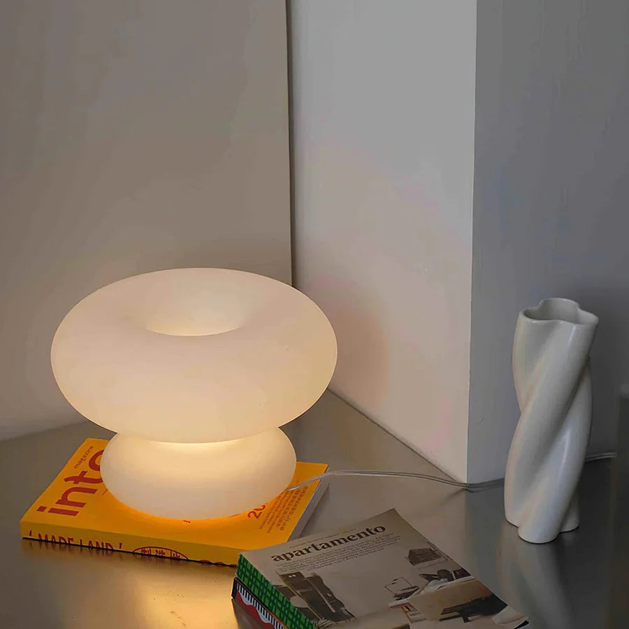 Elegant Frosted Glass Table Lamp | Warm Ambient Lighting 4