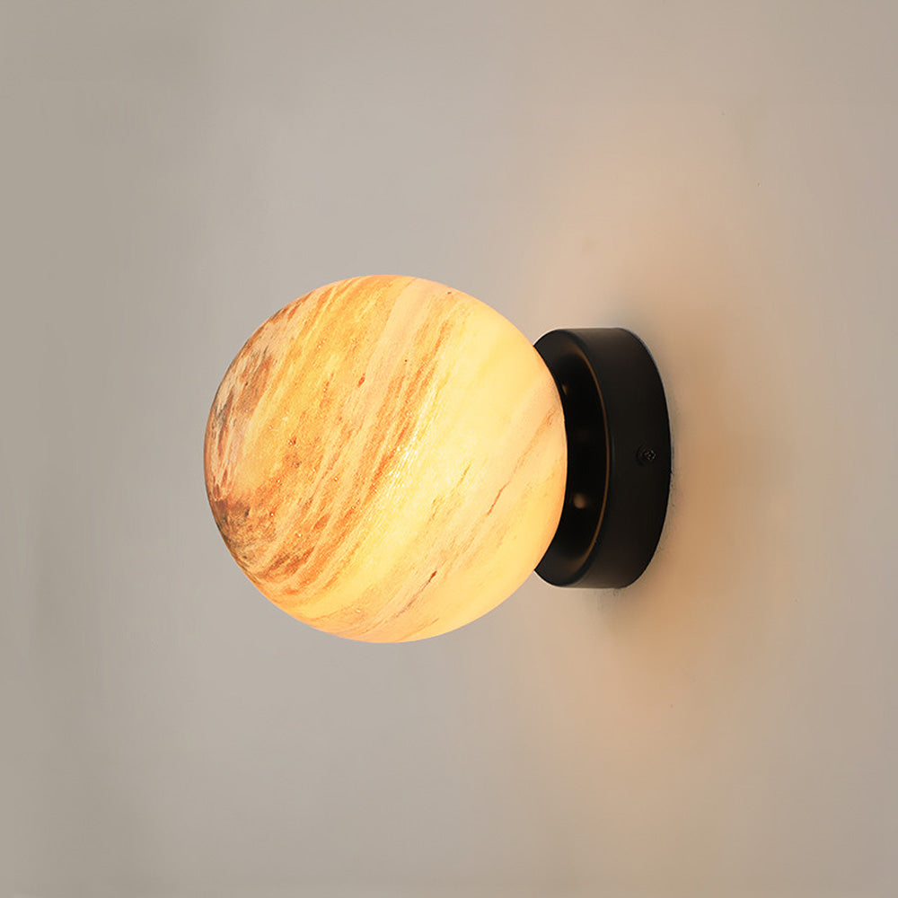 Elegant Glass Globe Ceiling Light | Flush Mount Fixture & Soft Ambient Lighting 10
