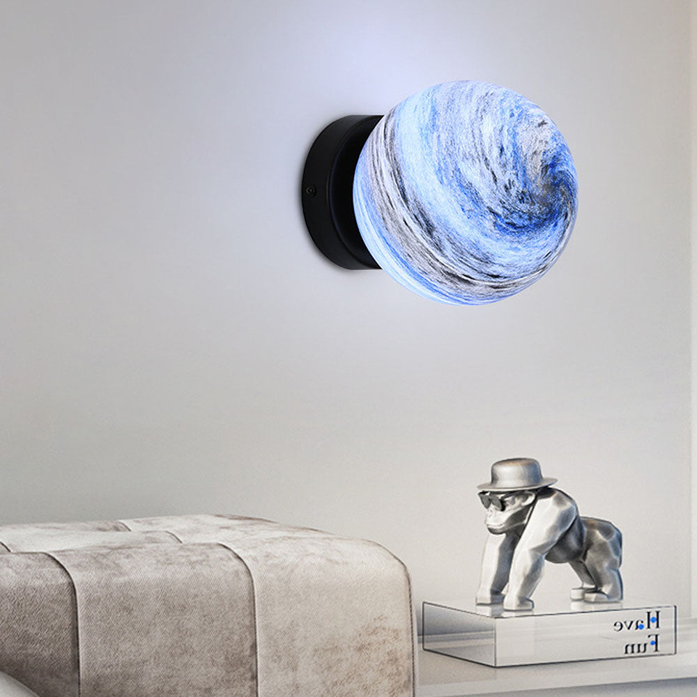 Elegant Glass Globe Ceiling Light | Flush Mount Fixture & Soft Ambient Lighting 2