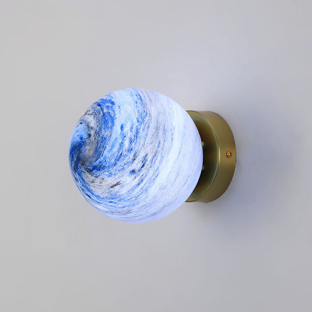 Elegant Glass Globe Ceiling Light | Flush Mount Fixture & Soft Ambient Lighting 6