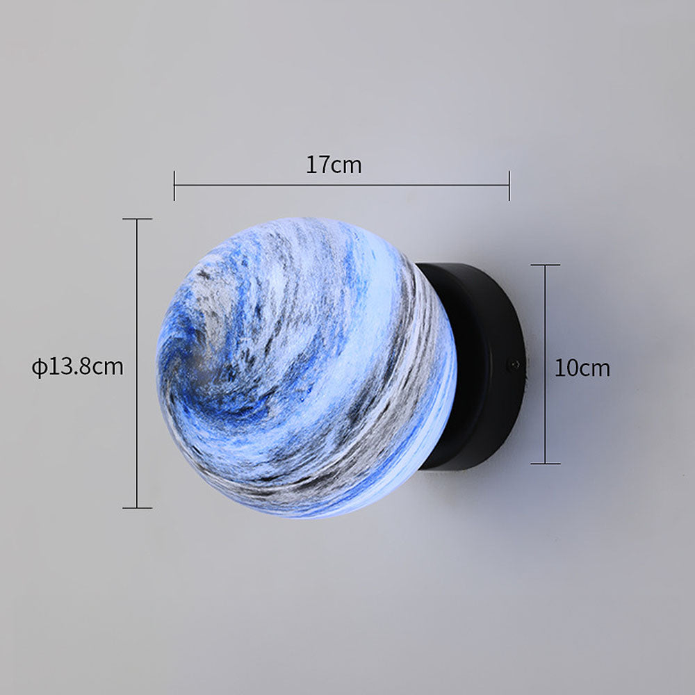 Elegant Glass Globe Ceiling Light | Flush Mount Fixture & Soft Ambient Lighting 7