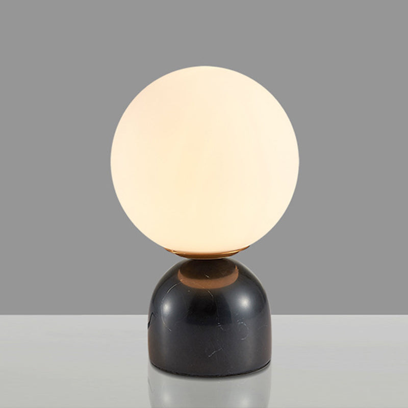 Elegant Glass Globe Table Lamp | Stone Base & LED Compatible 2