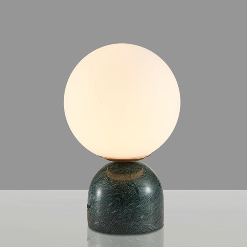 Elegant Glass Globe Table Lamp | Stone Base & LED Compatible 3