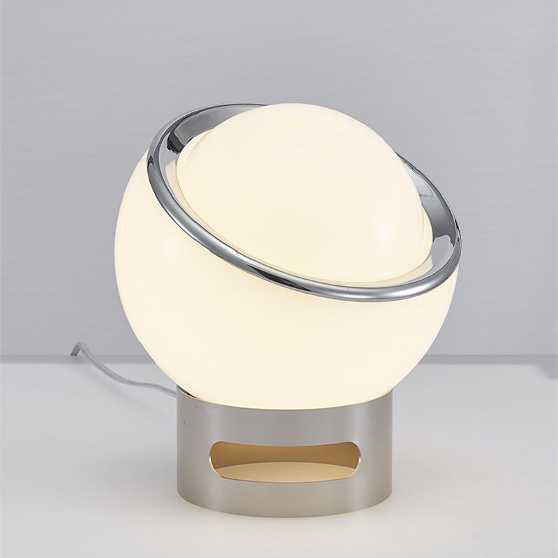 Elegant Glass Table Lamp | Modern Metal Base & LED 6
