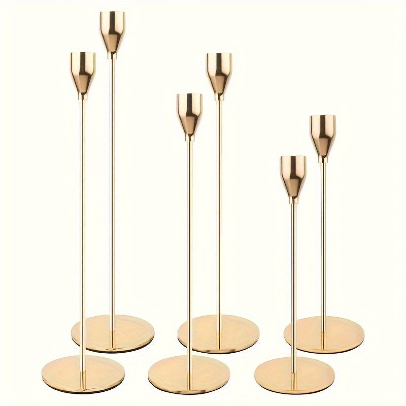 Elegant Gold Candle Holders | Modern Table Centrepiece 5