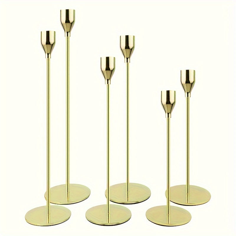 Elegant Gold Candle Holders | Modern Table Centrepiece 6