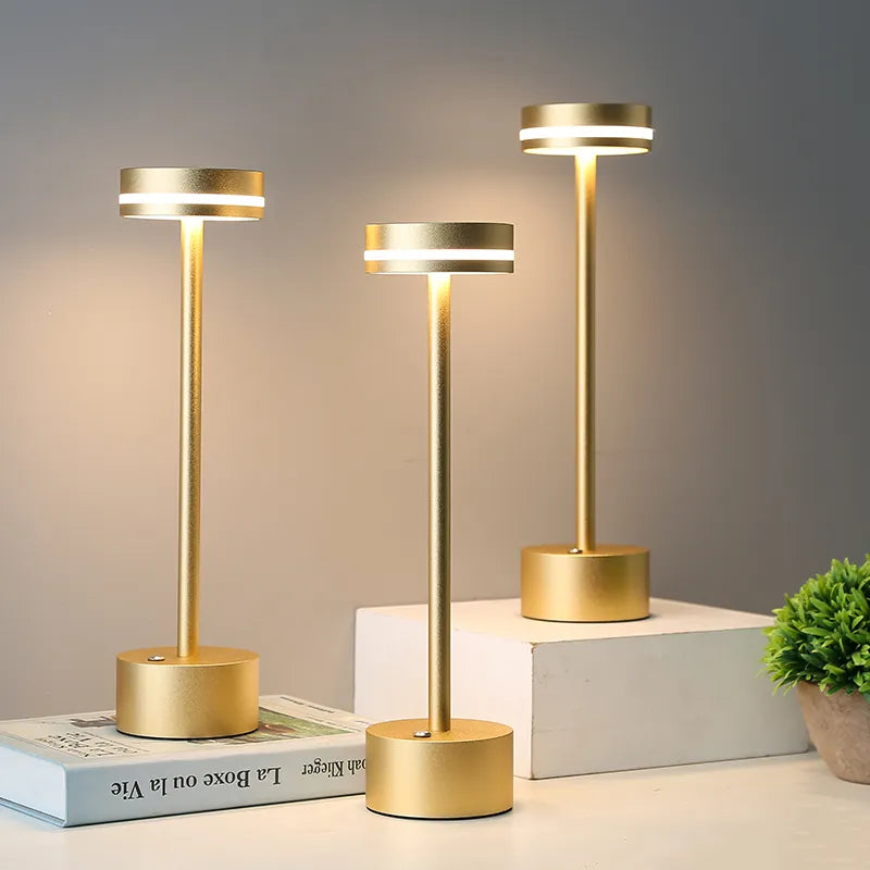 Elegant Gold Table Lamp | Cordless & Touch Control Dimming 2