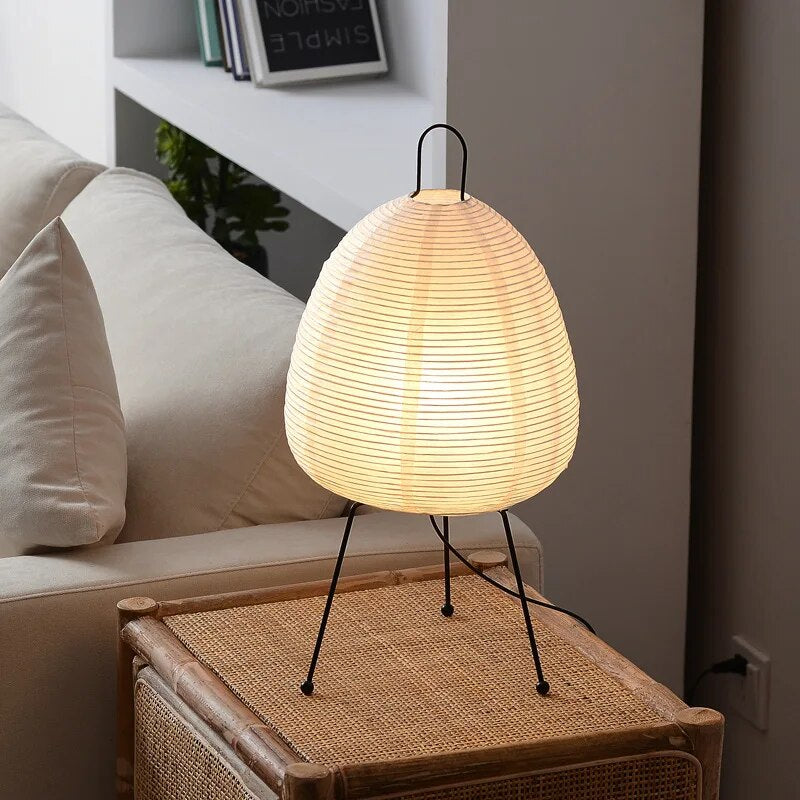Elegant Japanese Paper Table Lamp | LED Lighting 0