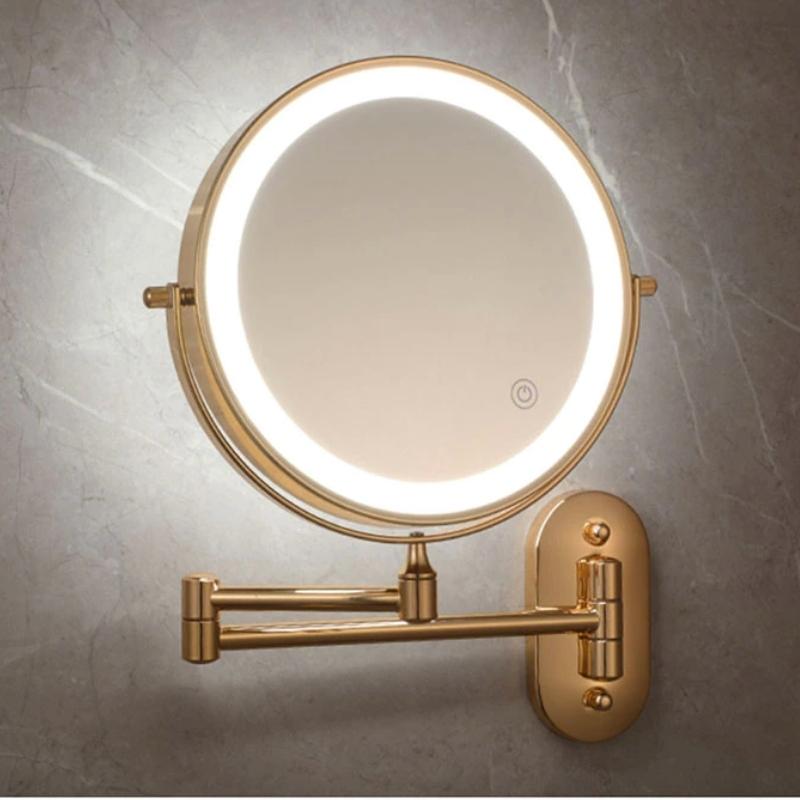 Elegant LED Wall Mirror | Magnifying & Rechargeable 2