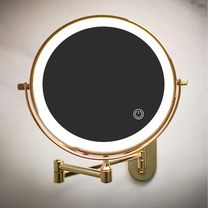 Elegant LED Wall Mirror | Magnifying & Rechargeable 3