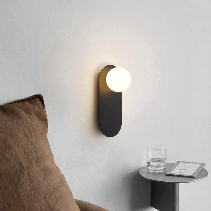 Elegant Modern Wall Light | Glass Globe & Metal Design 3
