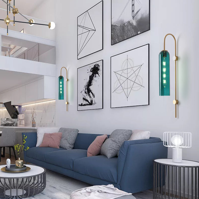 Elegant Modern Wall Light | Glass & Metal Sconce 8