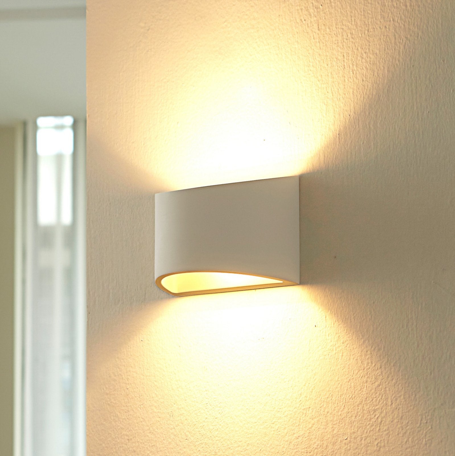 Elegant Modern Wall Light | Paintable Plaster Uplight 0