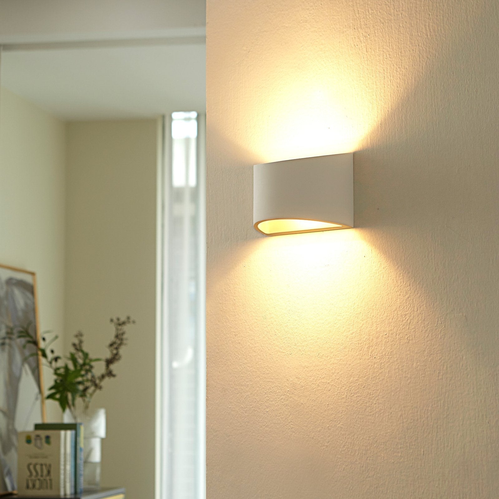 Elegant Modern Wall Light | Paintable Plaster Uplight 2