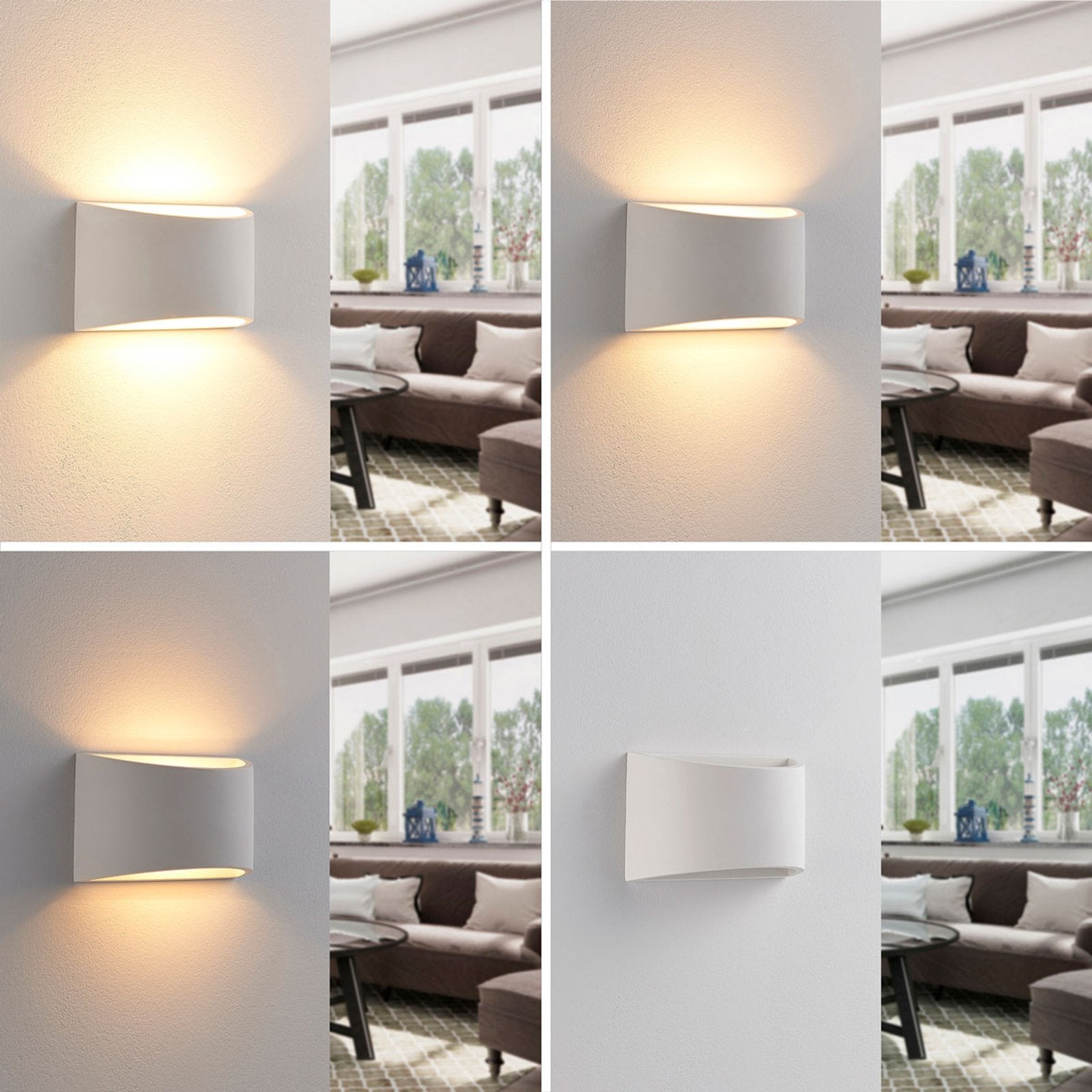 Elegant Modern Wall Light | Paintable Plaster Uplight 3