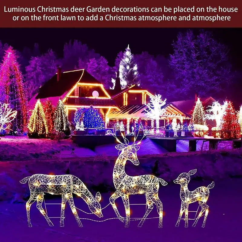 Elegant Outdoor Reindeer Decoration | Illuminated Christmas Ornament 4