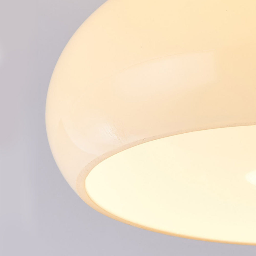 Elegant Round Glass Ceiling Light | Premium Wood & Glass 4