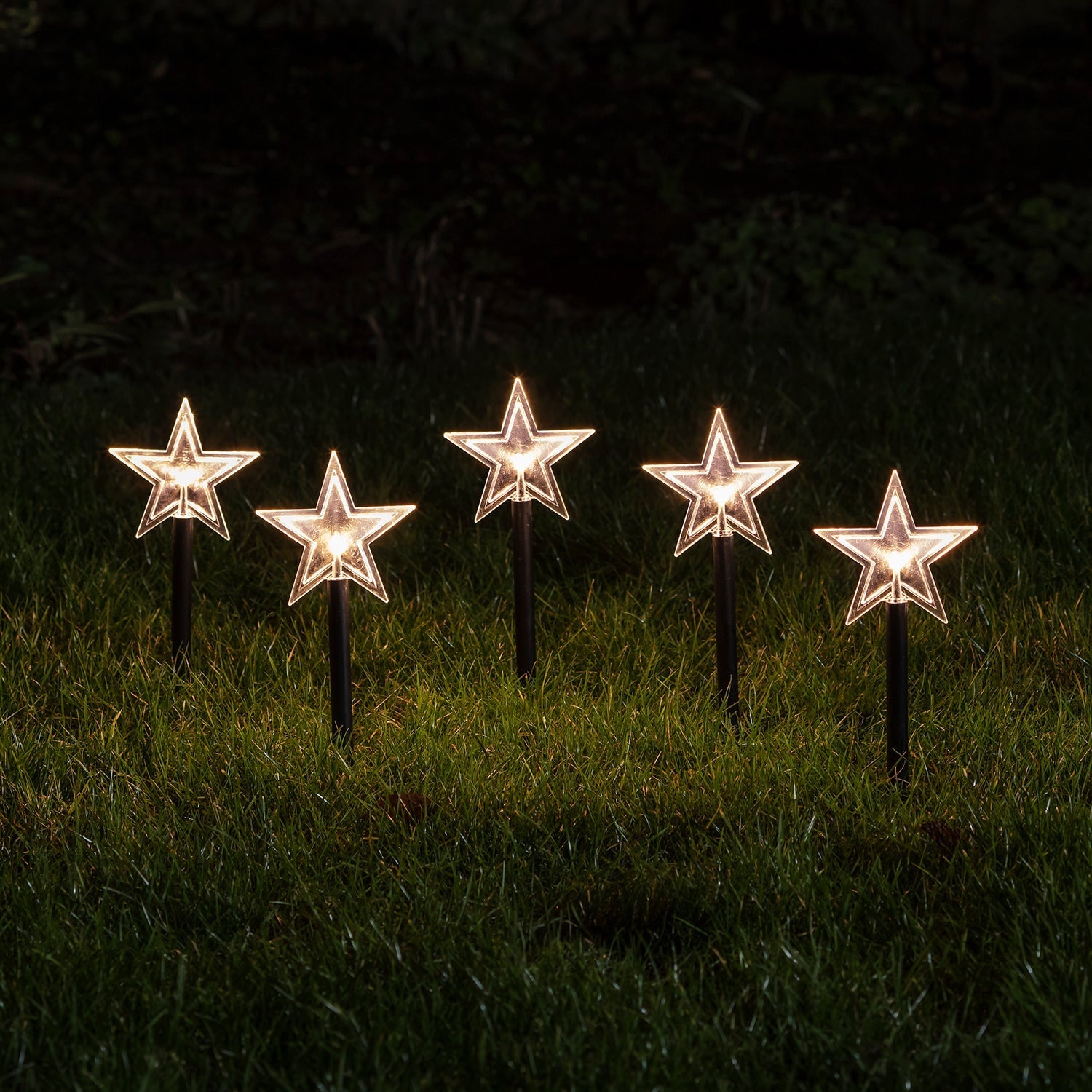 Elegant Star Garden Stake Lights | Battery Operated & Timer 0