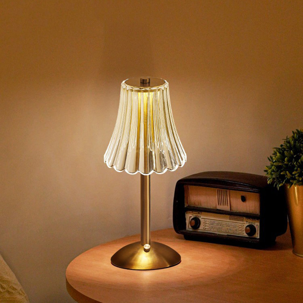 Elegant Touch Control Table Lamp | Crystal Shade & USB Rechargeable 8