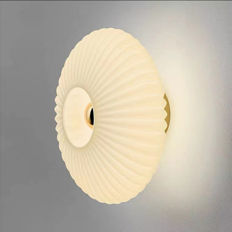 Elegant Vintage Glass Wall Light | Ribbed Shade 5