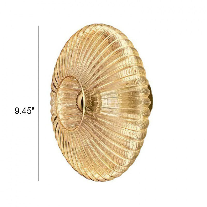 Elegant Vintage Glass Wall Light | Ribbed Shade 6