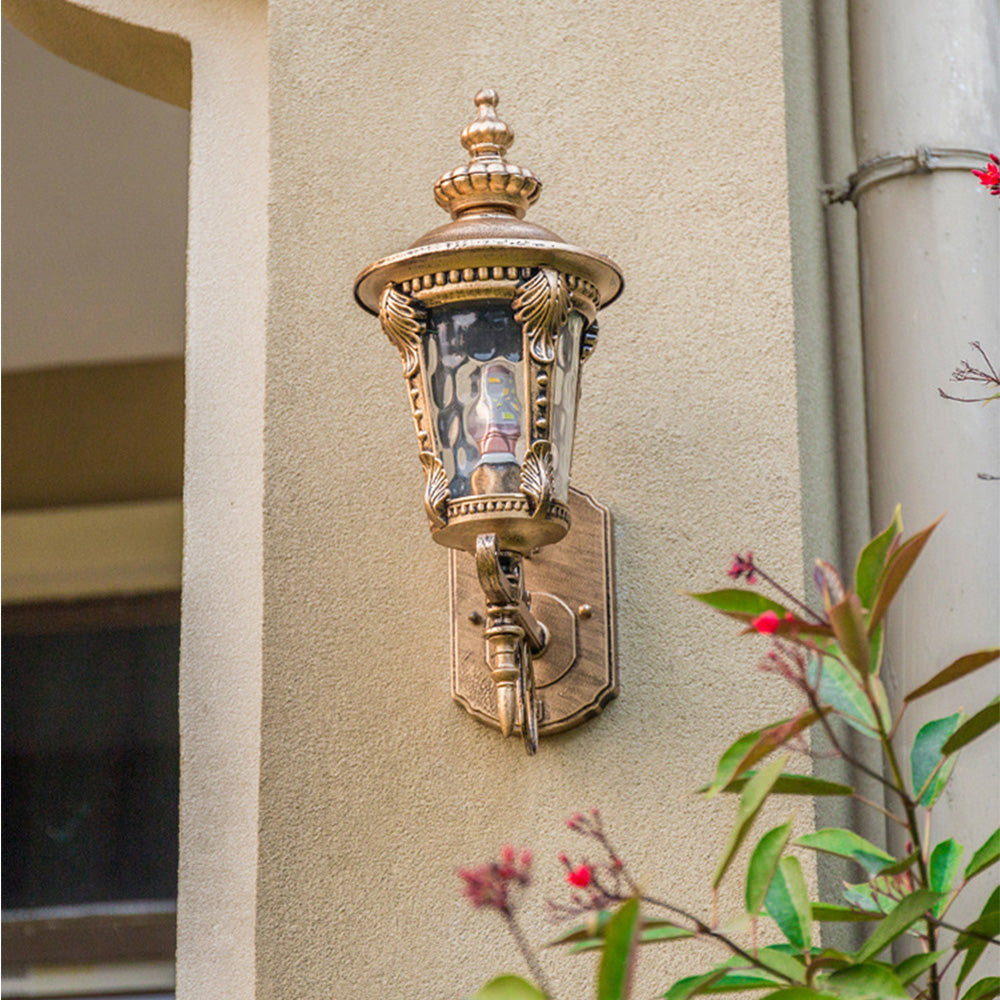Elegant Vintage Glass Wall Light | Weather-Resistant 4