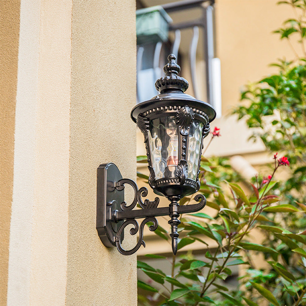 Elegant Vintage Glass Wall Light | Weather-Resistant 7