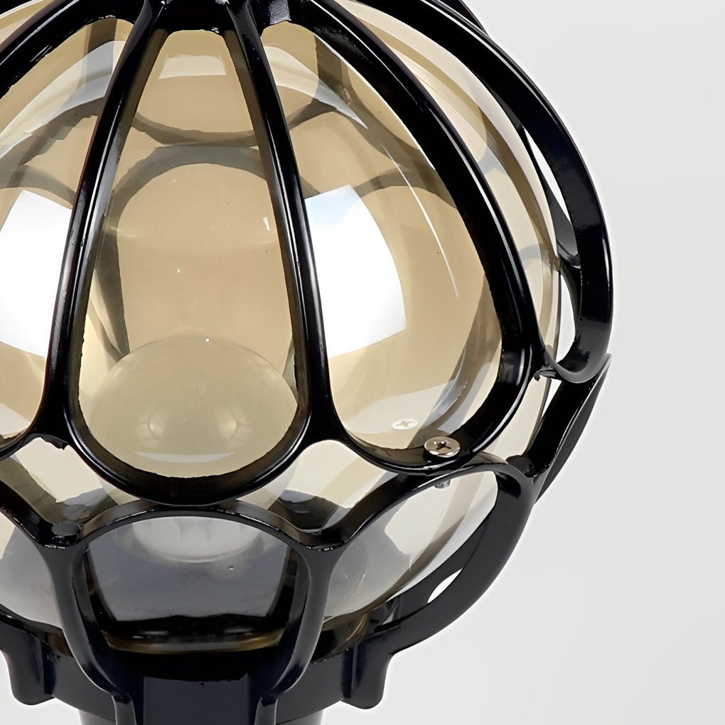 Elegant Vintage Outdoor Post Light | Weather-Resistant Glass Globe 4