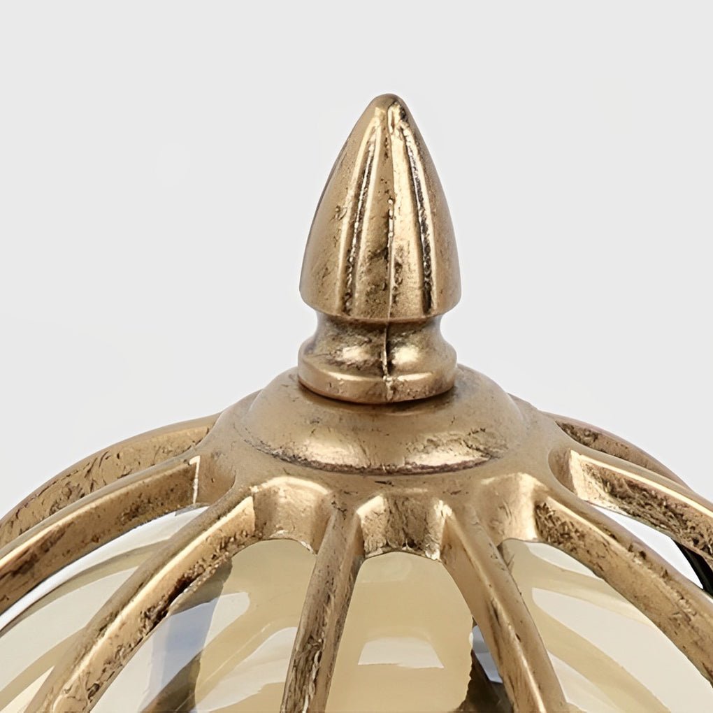 Elegant Vintage Outdoor Post Light | Weather-Resistant Glass Globe 5