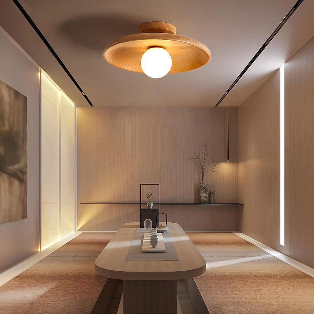 Elegant Wood Ceiling Light | Minimalist Design 6
