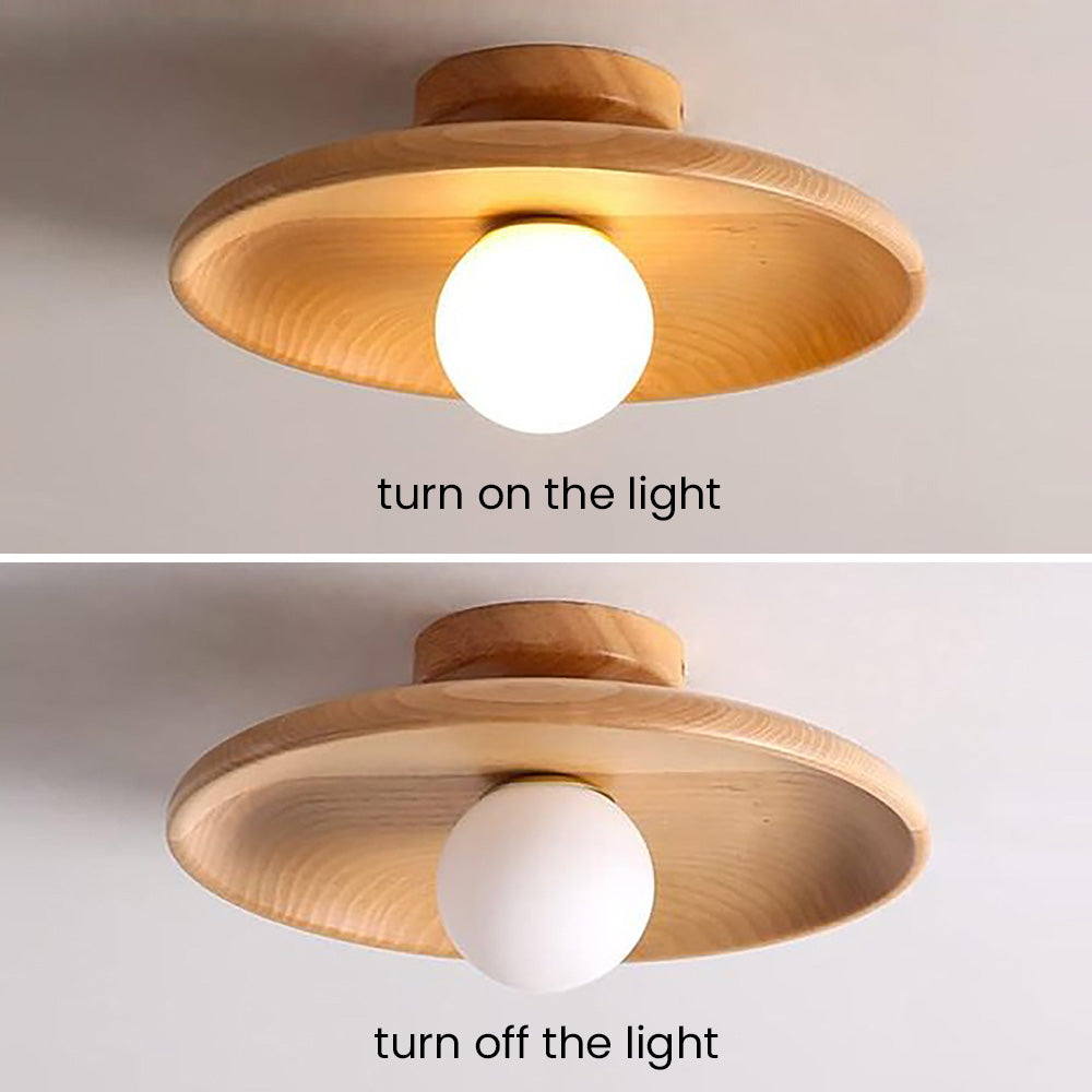Elegant Wood Ceiling Light | Minimalist Design 8