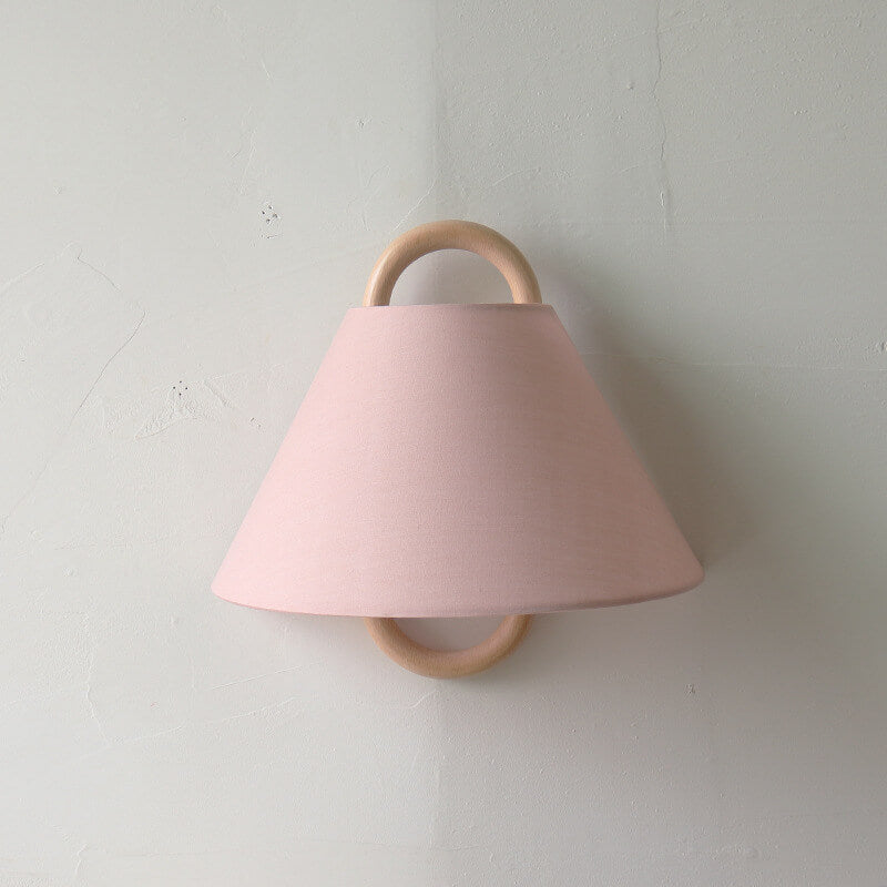 Elegant Wooden Wall Light | Soft Fabric Shade 12