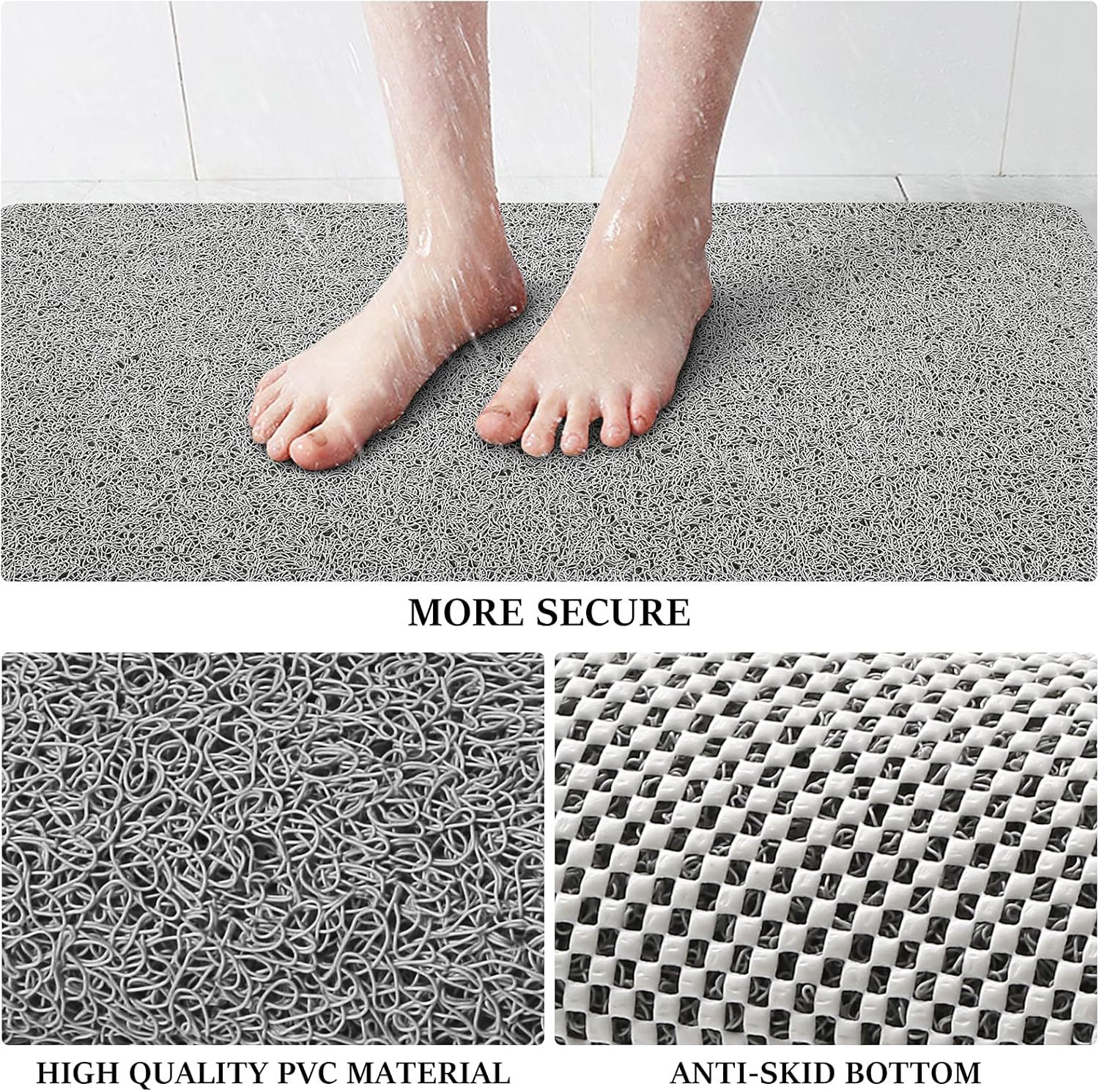 Fast-Drying Non-Slip Shower Mat | Anti Slip & Antimicrobial 8