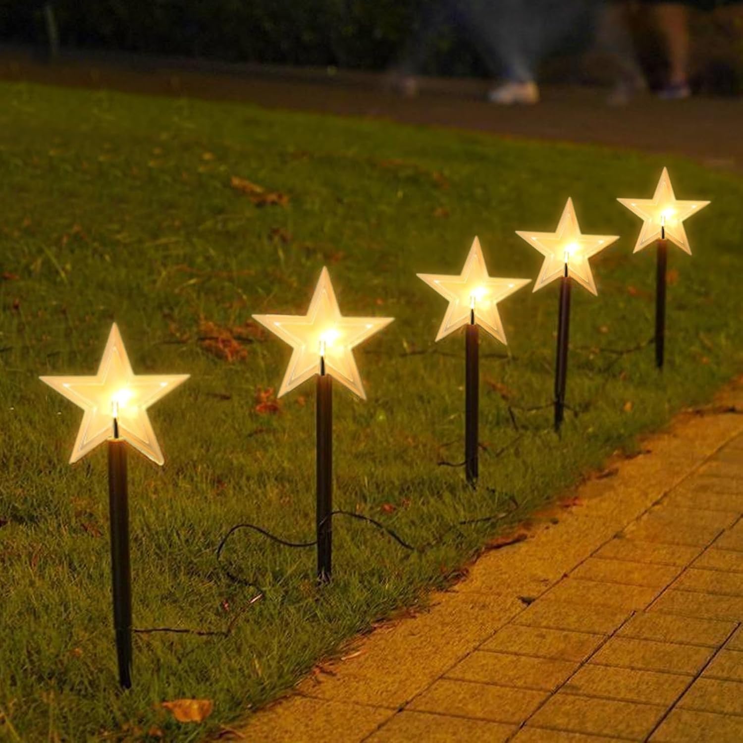 Festive Star Pathway Lights | Timer Function & Long-Lasting 1