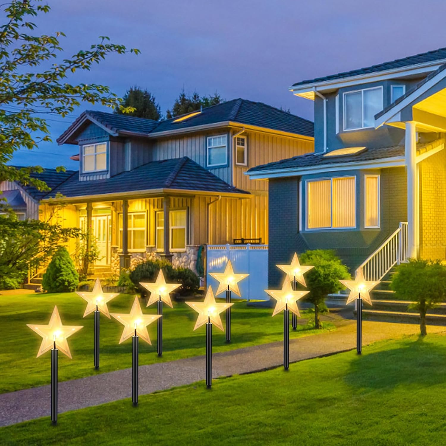 Festive Star Pathway Lights | Timer Function & Long-Lasting 2