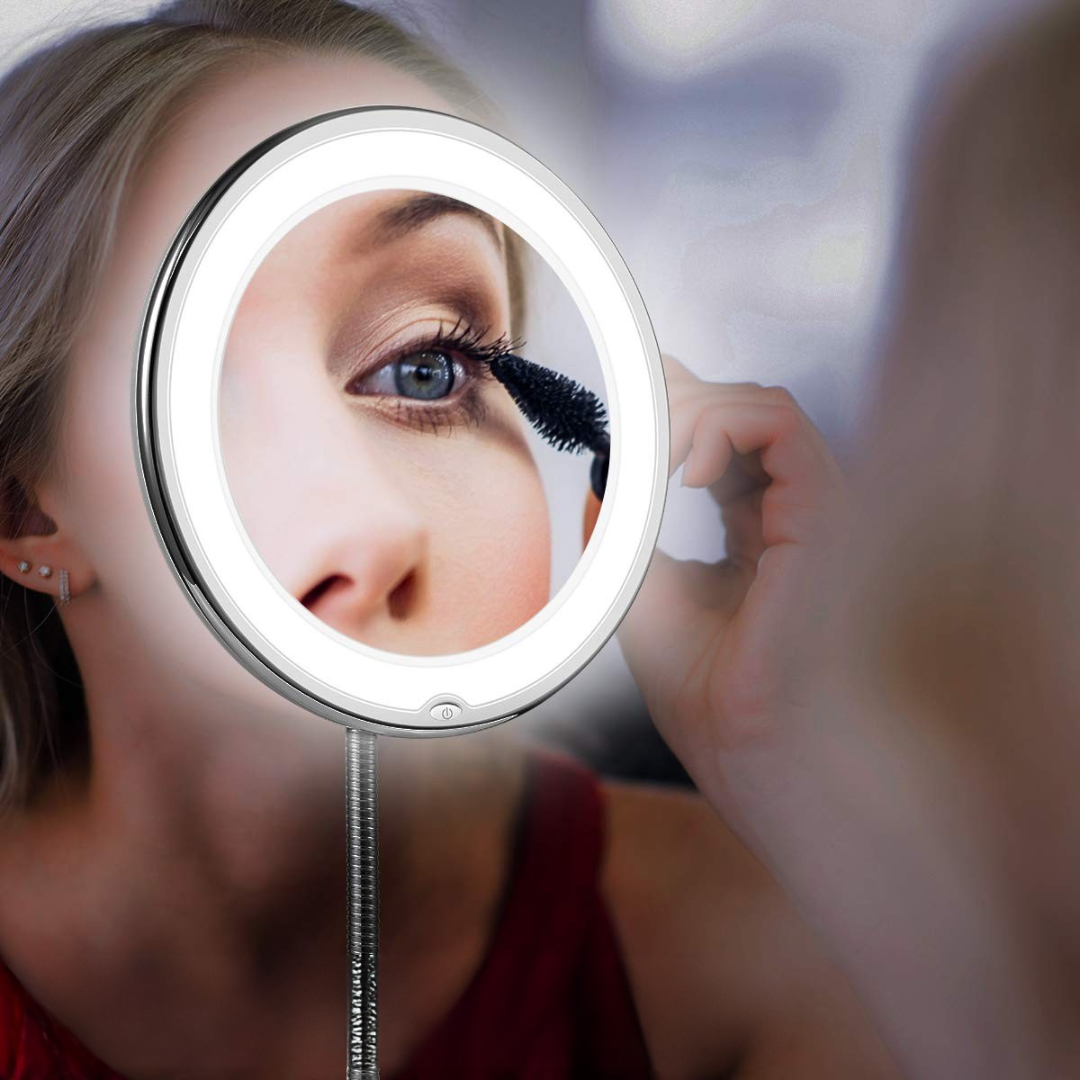 Flexible LED Makeup Mirror | 10x Magnification 1