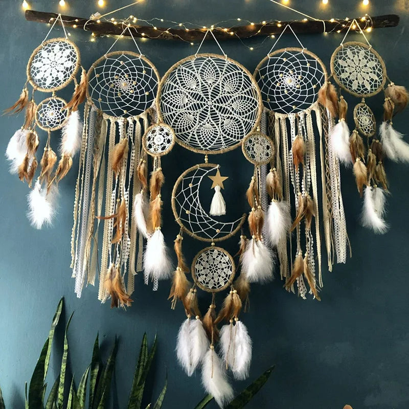 Handcrafted Macrame Wall Hanging | Boho Feather Decor 0
