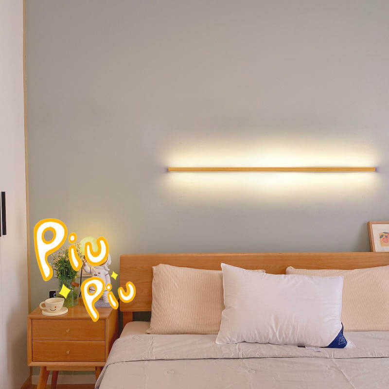 Minimalist Wooden Wall Light | LED Fixture 7