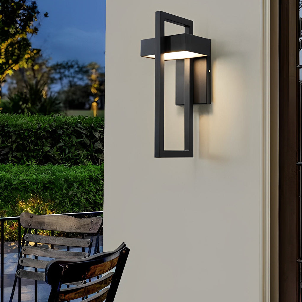 Modern Black LED Outdoor Wall Light | Waterproof & Weather-Resistant 2