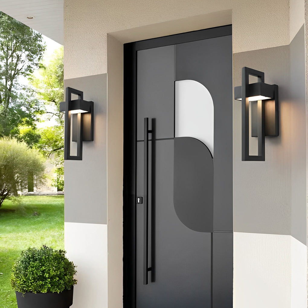 Modern Black LED Outdoor Wall Light | Waterproof & Weather-Resistant 6