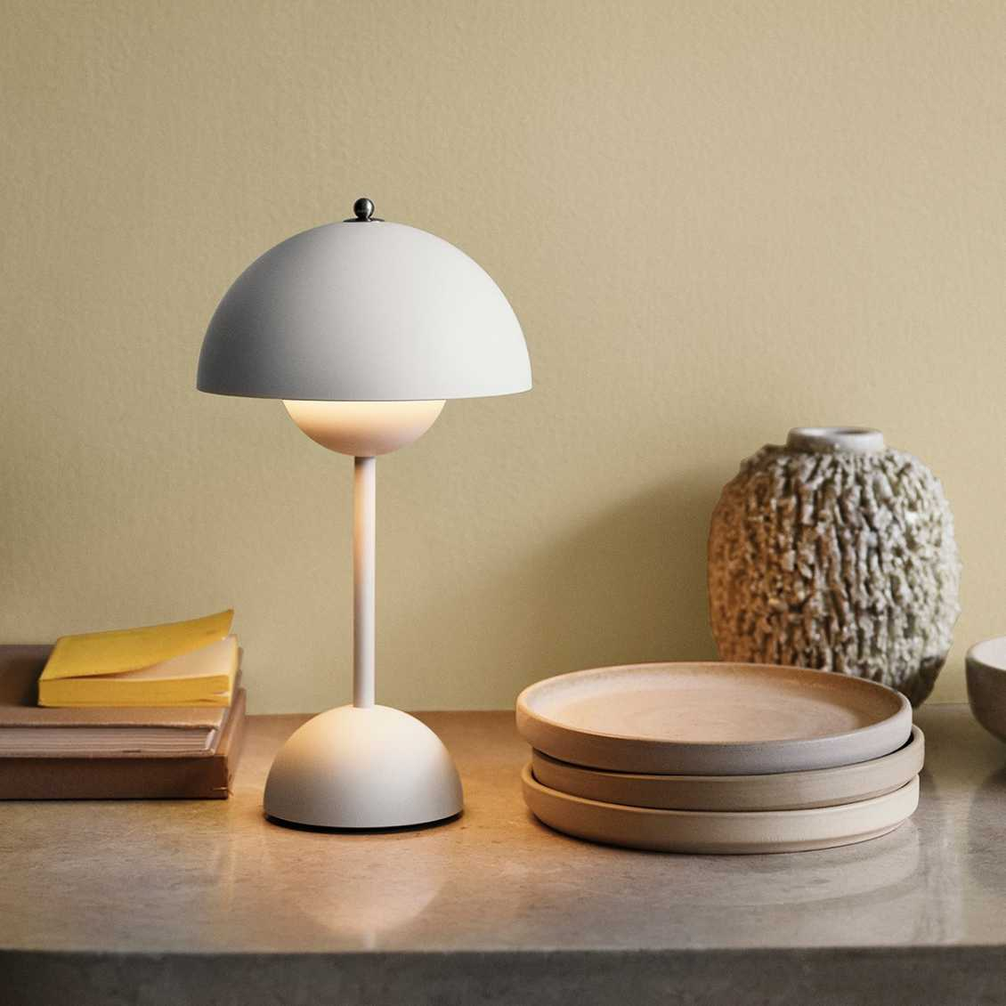 Modern Dome-Shaped Bedside Lamp | USB-C Rechargeable 0
