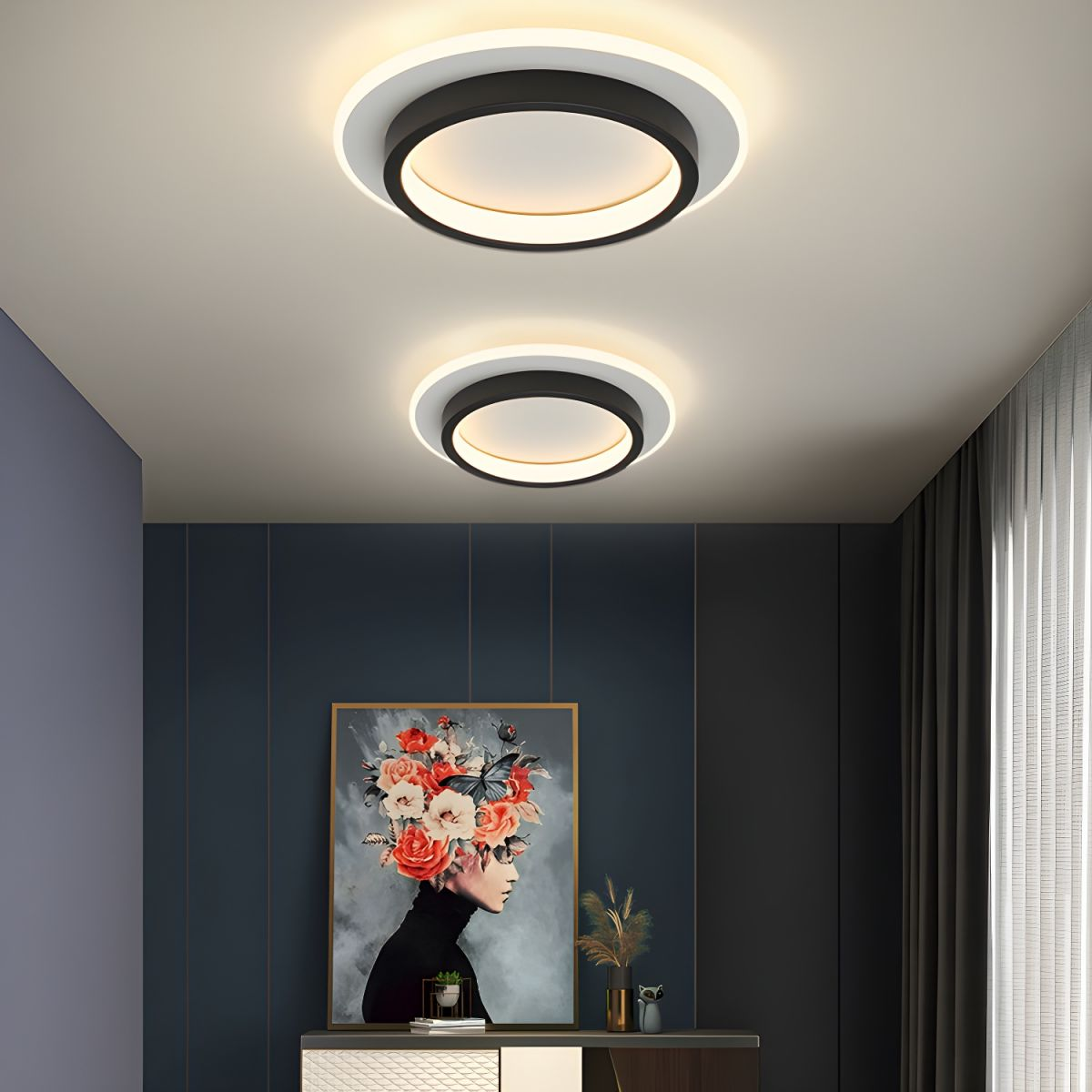 Modern Flush Mount Ceiling Light | LED Energy Efficient Fixture 7