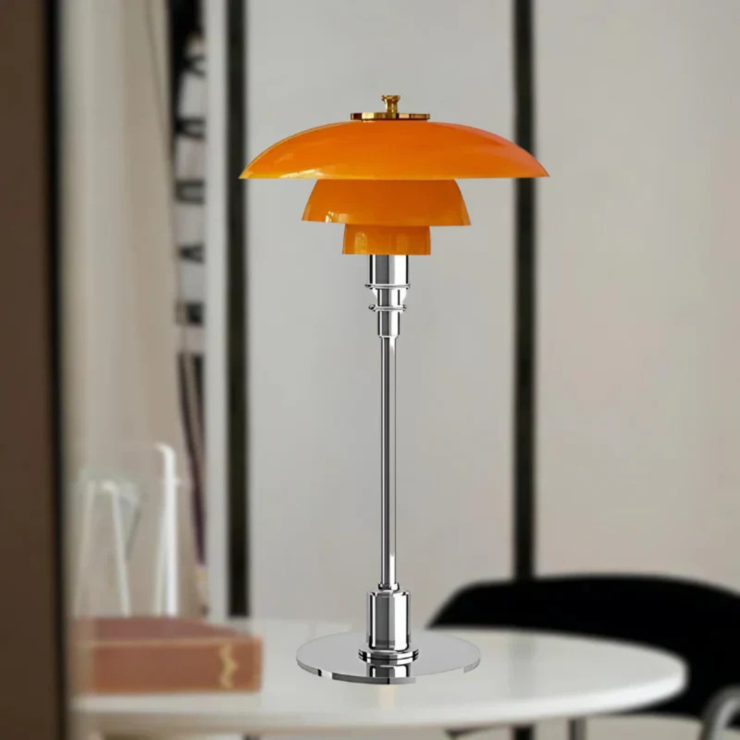 Modern Glass Shade Bedside Lamp | Adjustable Brightness & Durable Design 2