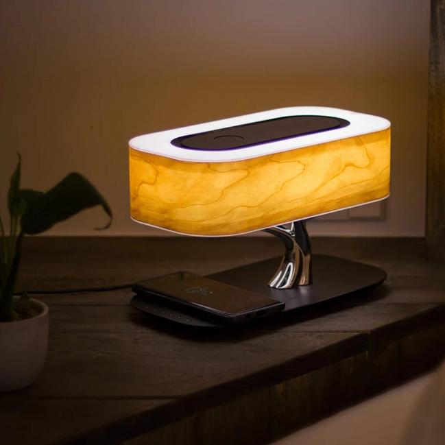 Modern Wireless Charging Table Lamp | Bluetooth Speaker & Ambient Light 0