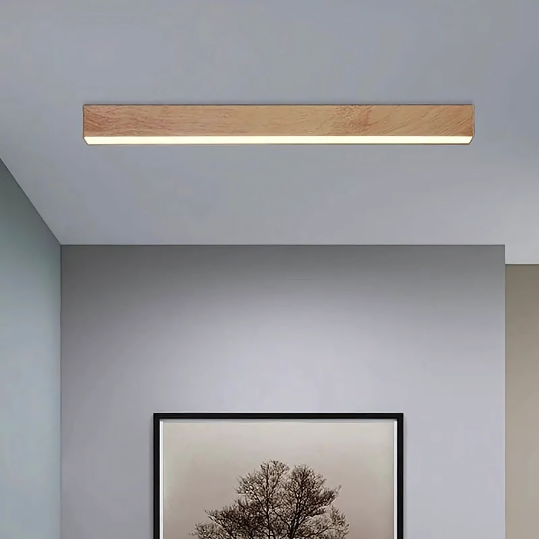 Modern Wood Ceiling Light Fixture | Energy Efficient LED 6