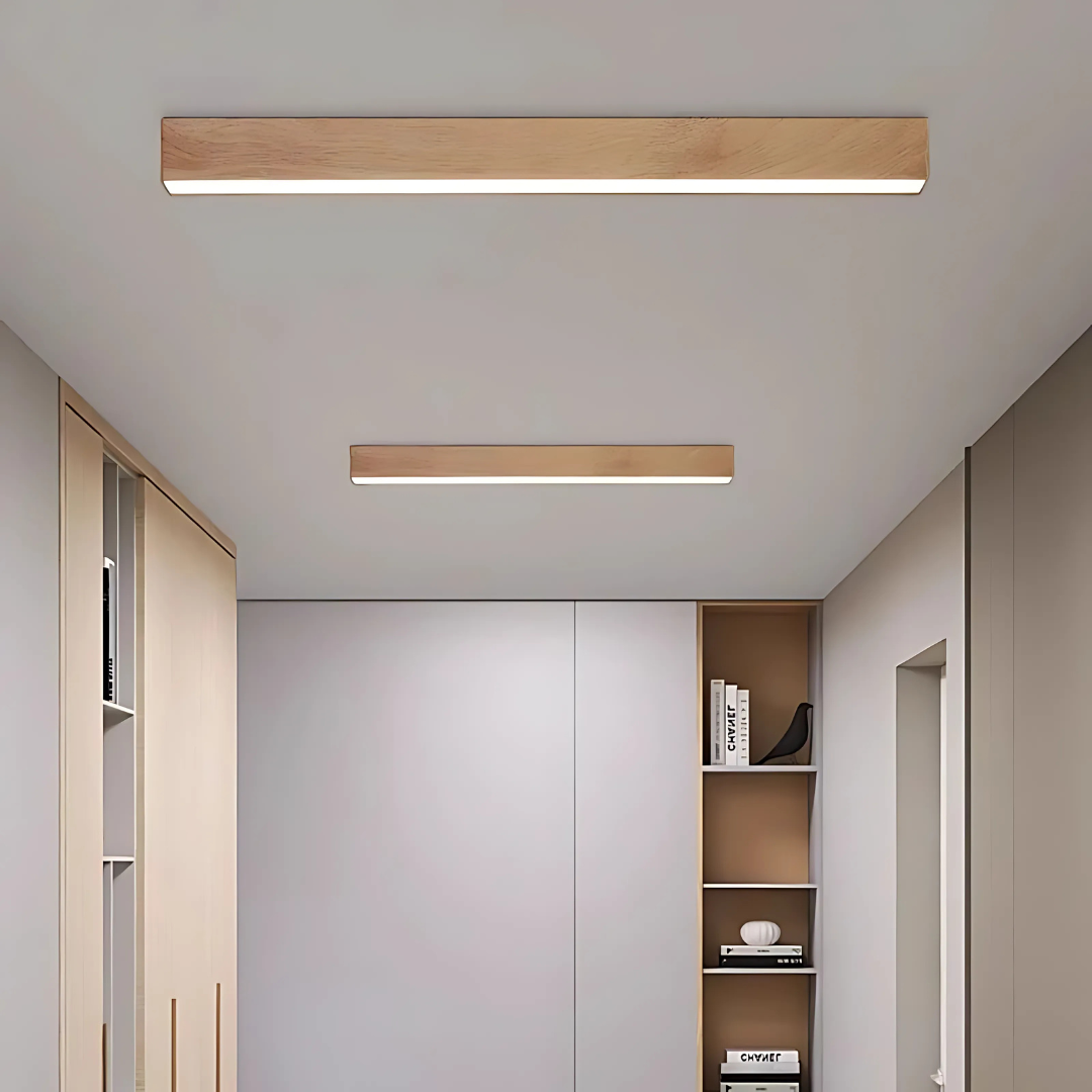 Modern Wood Ceiling Light Fixture | Energy Efficient LED 7