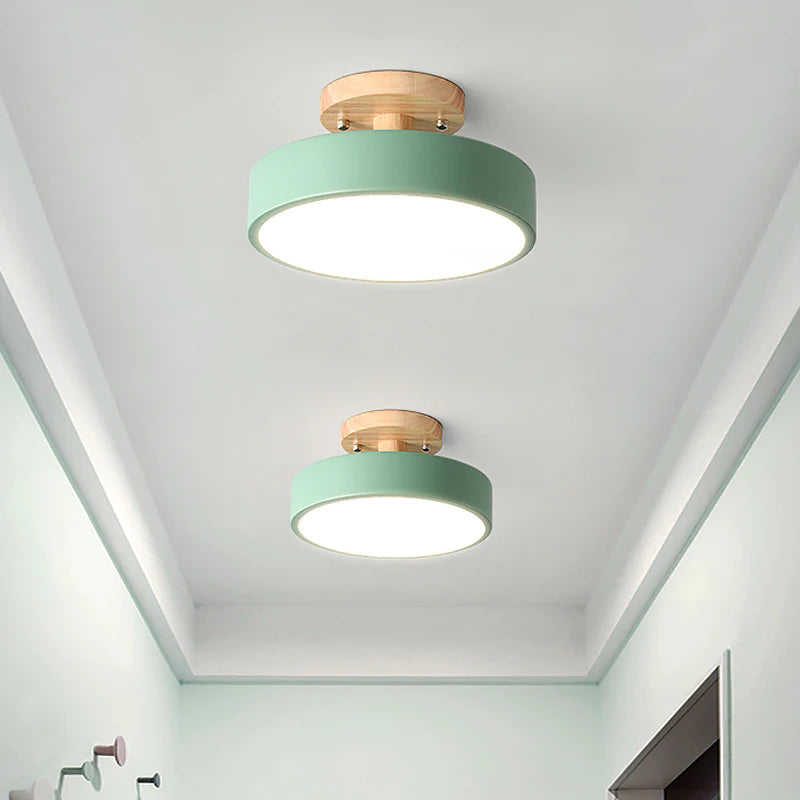 Modern Wooden LED Ceiling Light | Energy Efficient Flush Mount Fixture 2