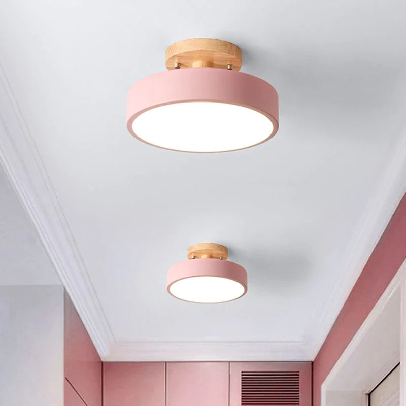 Modern Wooden LED Ceiling Light | Energy Efficient Flush Mount Fixture 3
